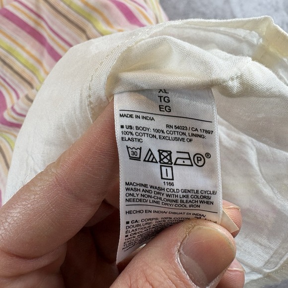 Old Navy Dress Womens XL Beige Striped O-Ring Halter Romper Pink Stripe NEW - Picture 11 of 11